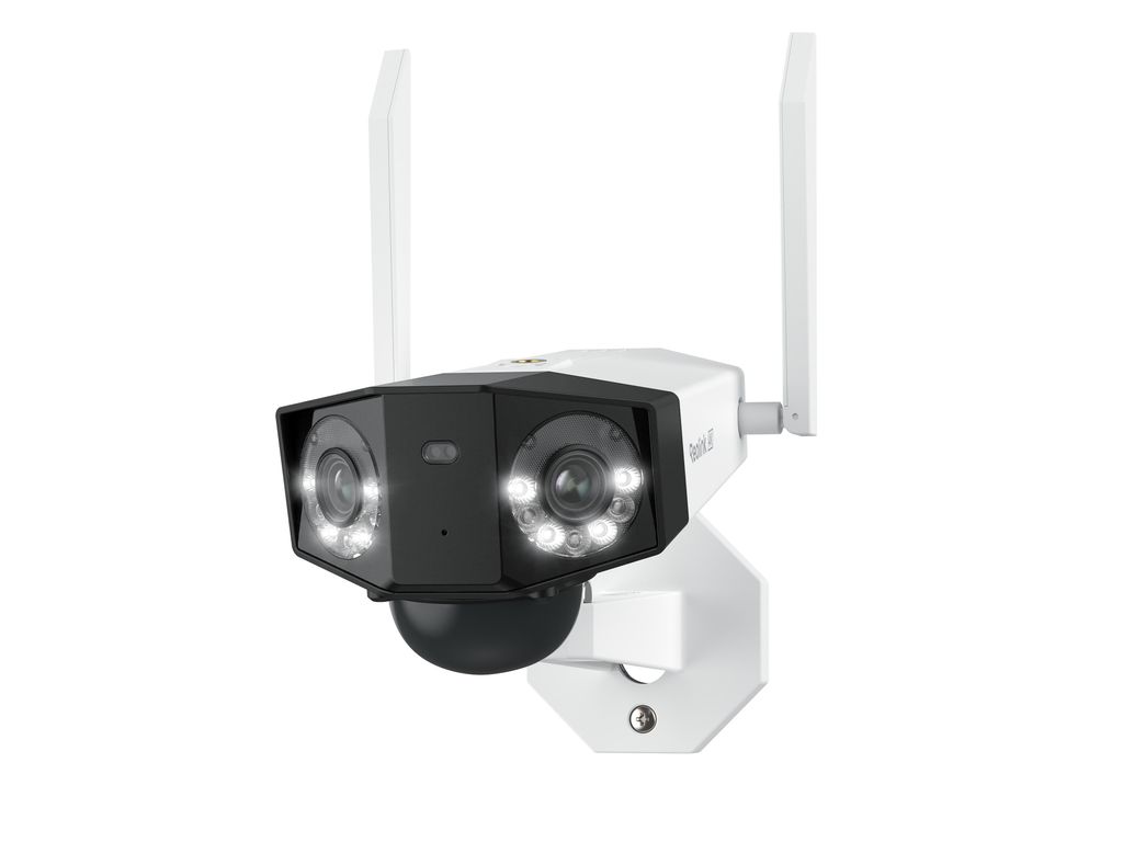 Reolink Duo 2, 4K 8MP Akku 2,4&5 GHz WiFi, Überwachungskamera Aussen, 180° Paranoma, KI-Erkennung, Spotlight, Farbnachtsicht, IP66, 2-Wege-Audio