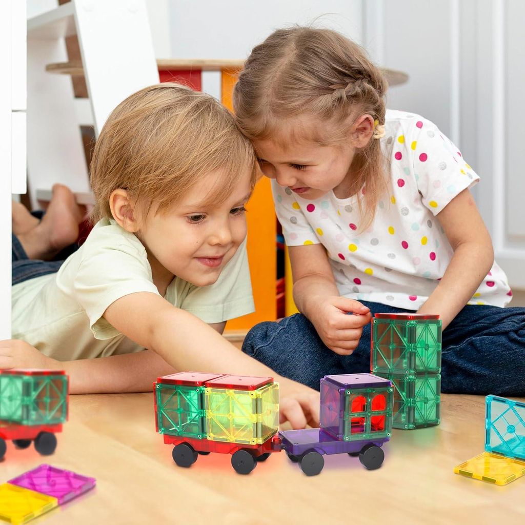 2-teilige magnetische Autoset für Kinder - Starke Magnete & kreatives Spielzeug