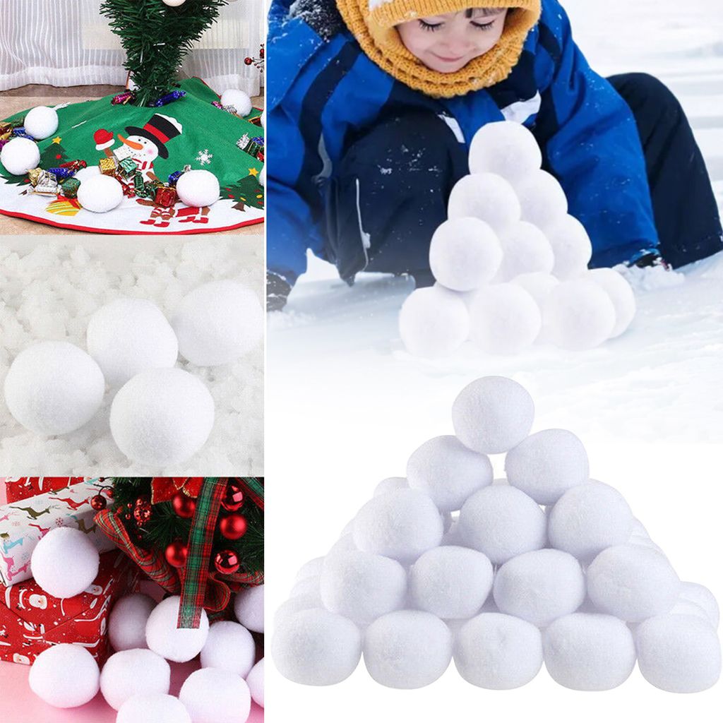 50er-Pack Weihnachts-Gefälschte Schneebälle, 7,6 cm, künstliches Schneeball-Spielzeug für Weihnachten, Winter, Schneeschlacht im Freien und Fam...