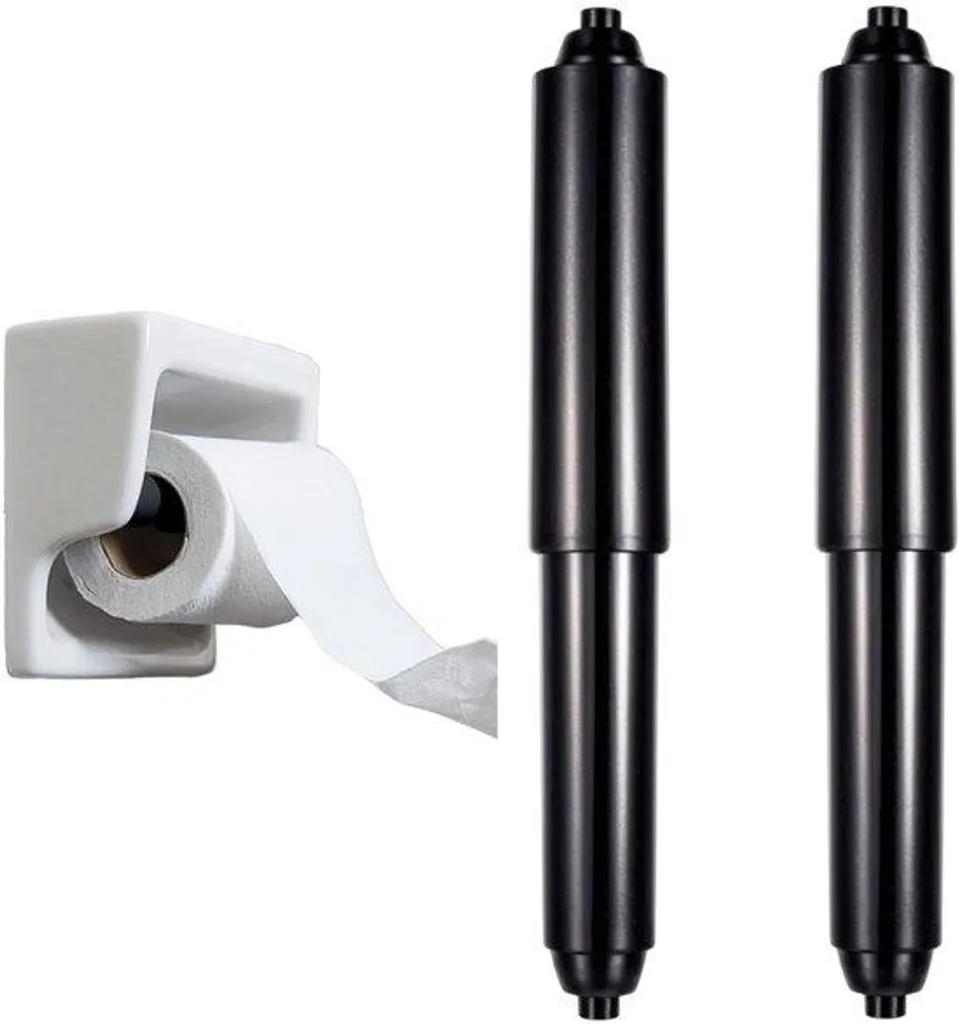 Barre de Rechange pour Distributeur de Papier Toilette Noir - 2 Pcs
