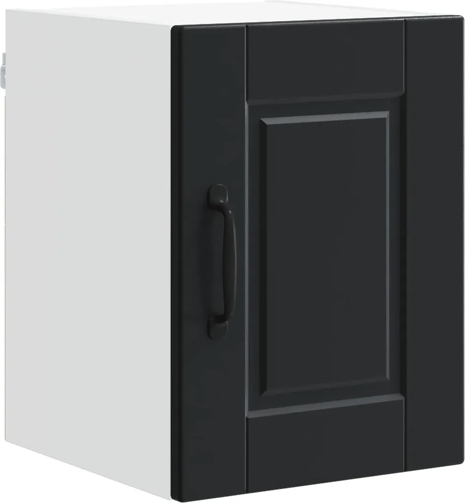 Mobiletto Cucina 30x31x40 cm Nero - Base Salvaspazio in Legno Robusto
