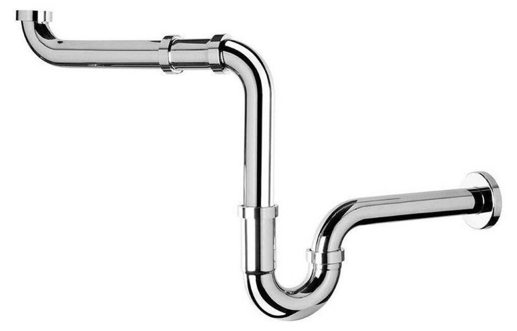 HANDICAP Waschtisch-Siphon, Platzsparend, 5/4"-32mm, Chrom Produktbild 