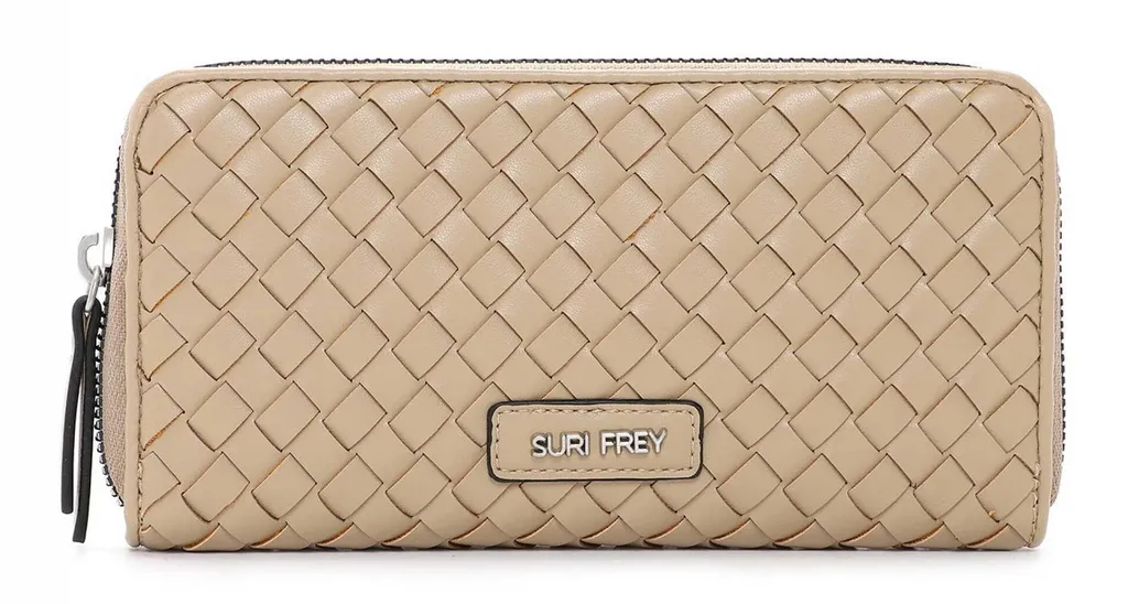 SURI FREY Karly Portafoglio Beige | Design Intrecciato e Spazio Carte