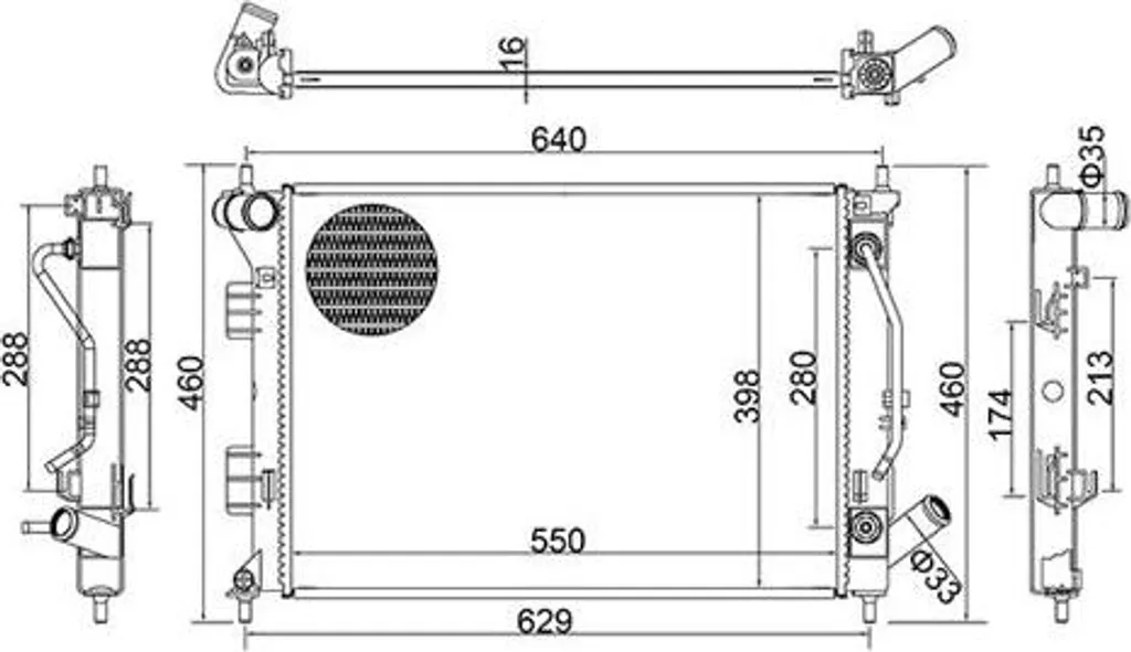 Radiateur de refroidissement HART pour Hyundai i30 et Kia Proceed