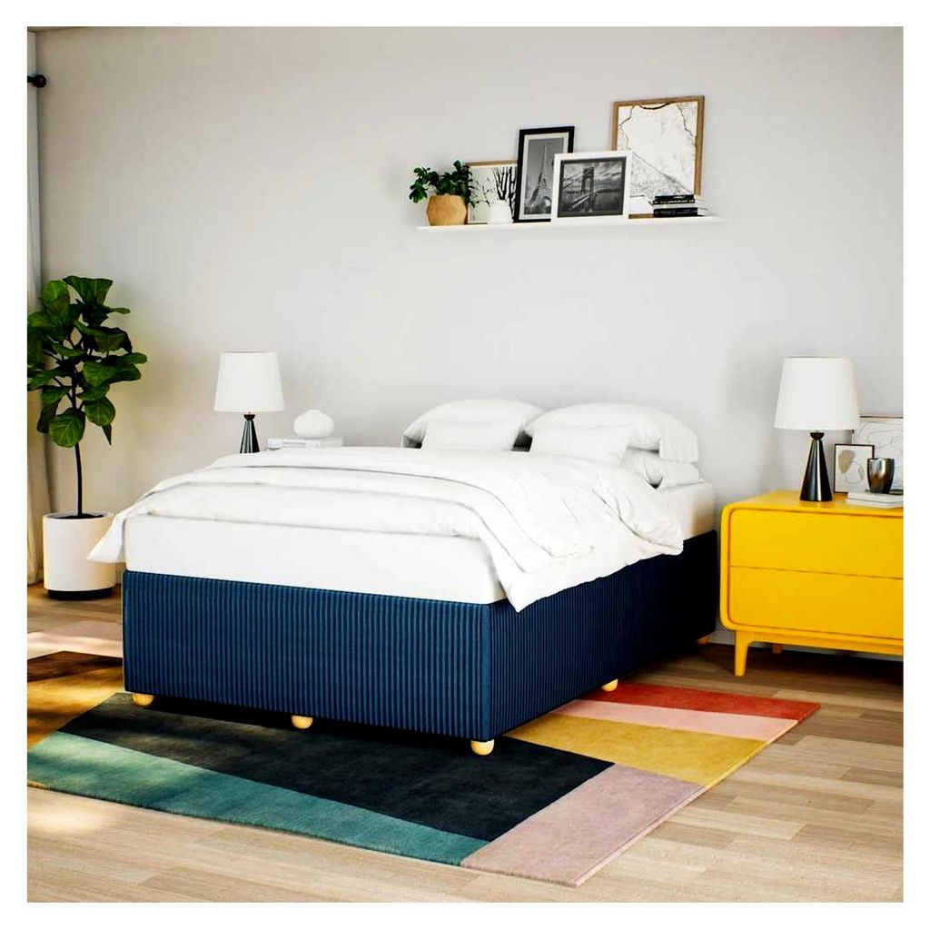 Bettgestell ohne Matratze Blau 140x200 cm