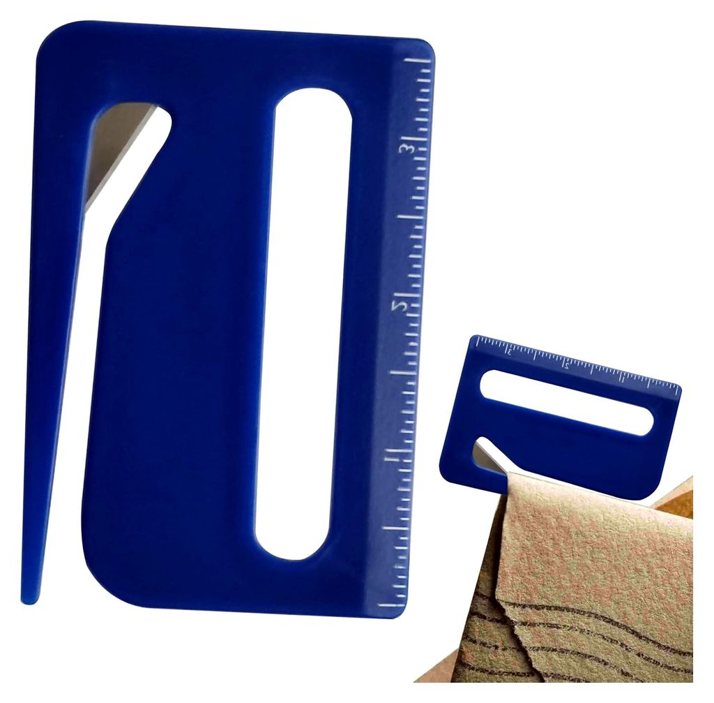 Briefschneider für Umschläge - Briefumschlagöffner | PP-Schneidewerkzeug 9,5x6,3x0,3cm mit Lineal, Lupe und Spitze für Geschenkpapier, Briefe, ...