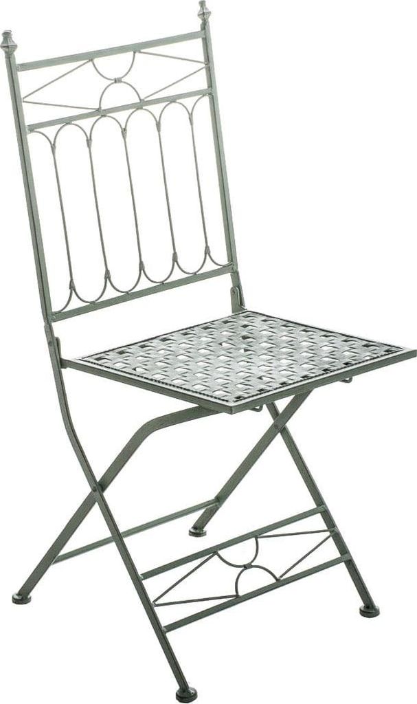 Nostalgischer klappbarer Gartenstuhl, Vintage-Design, handgefertigt und stabil | Farbe: Antikgrün
