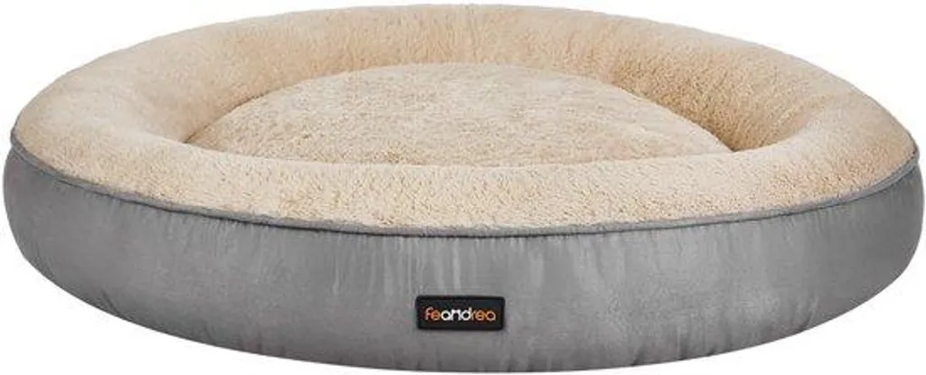 Panier rond pour animaux 80 cm lit apaisant pour chien gris foncé
