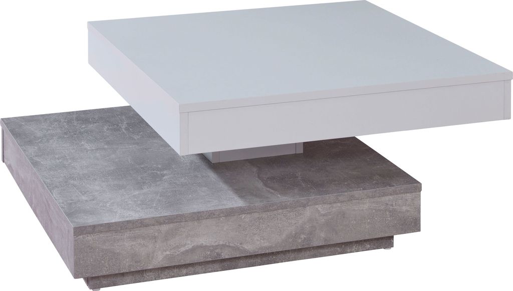 trendteam Wohnen Couchtisch Universal Beton/Weiß Melamin 70 Produktbild 