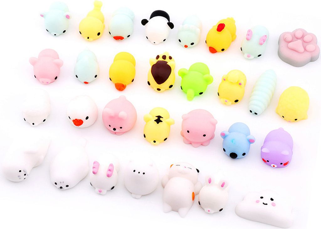 50 kusov Mini Stress Relief Squeeze Toy Farebná vysoko Obrázok produktu 