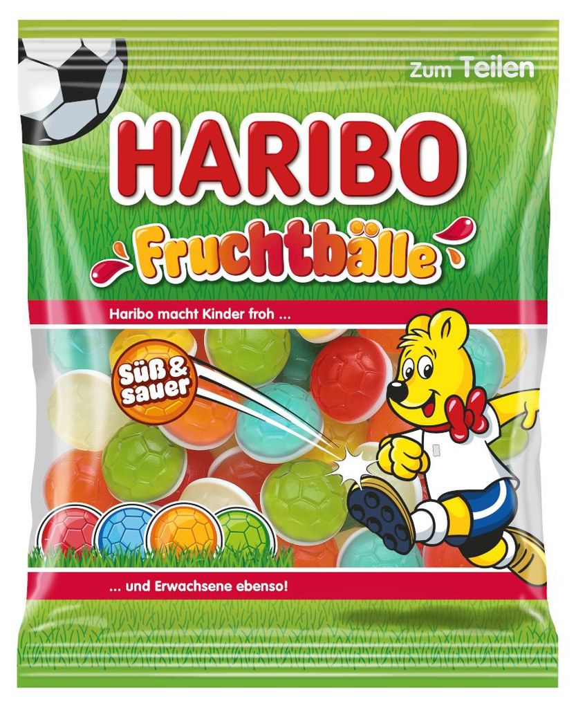 Haribo Ovocné kuličky – ovocné želé s cukrovou pěnou, Obrázek produktu 