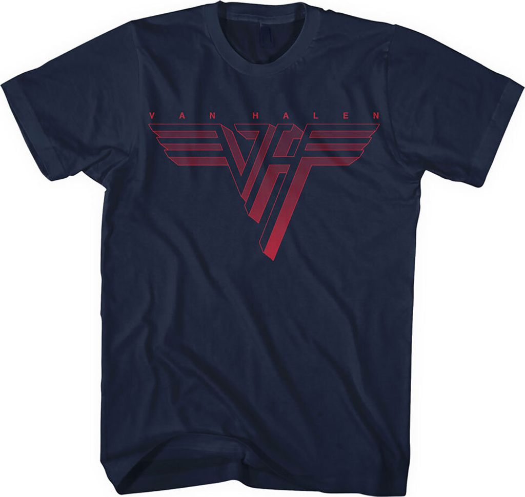Van Halen Classic Red Logo Navy Blue M T-Shirt