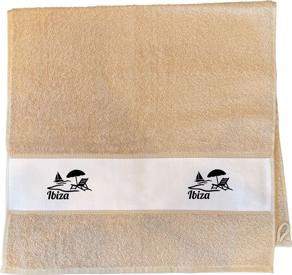 Huuraa Handtuch Ibiza Spanien 50x100cm Sand Baumwolle Handtuch Geschenkidee