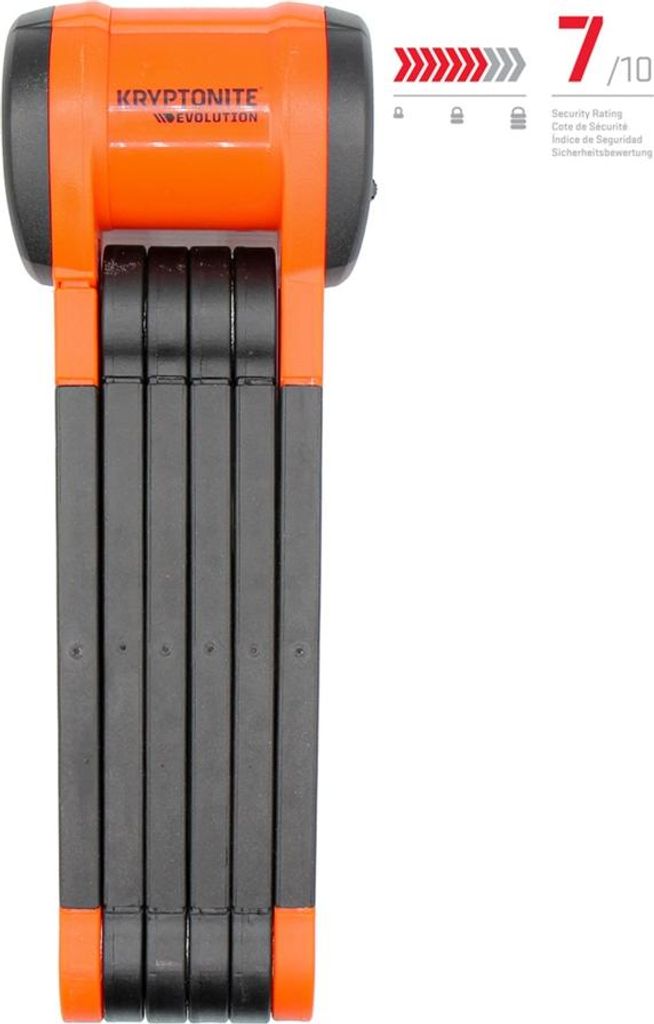 Kryptonite Evolution 790, Faltsperre, Schwarz, Orange, Produktbild 