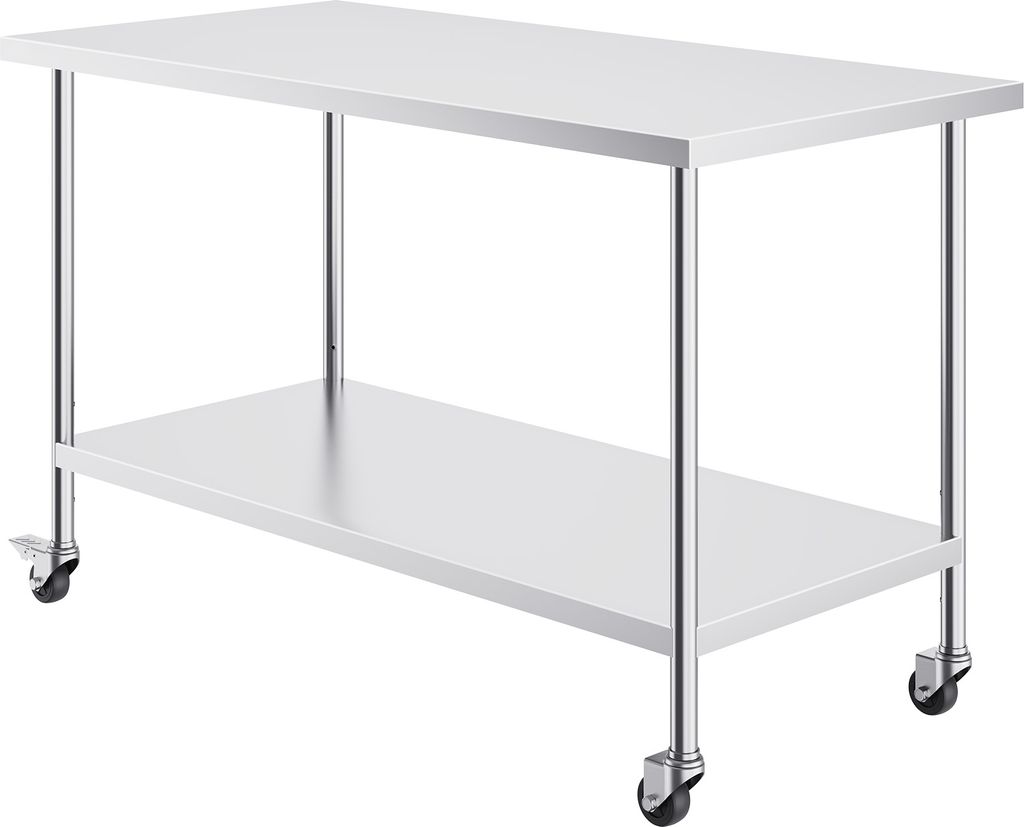 SucceBuy 30x60x38 Zoll Edelstahl-Arbeitstisch, robuster Produktbild 
