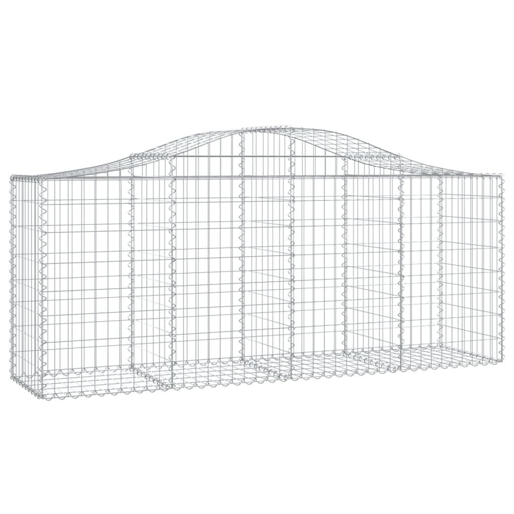 vidaXL Gabion avec arc surélevé 200x50x80/100 cm Fer Image du produit 