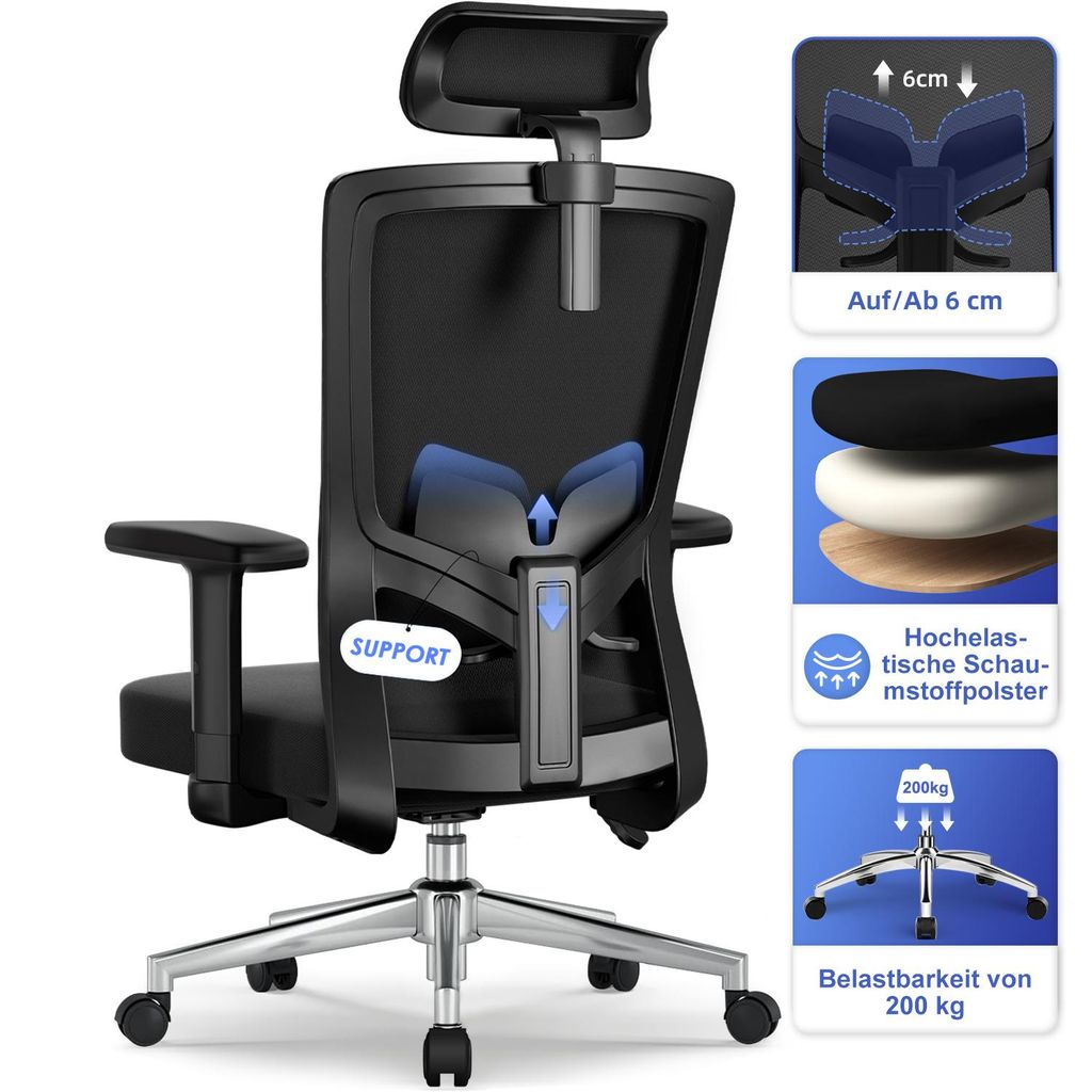 Adormii Bürostuhl, Bürostuhl Ergonomisch Schreibtischstuhl Produktbild 