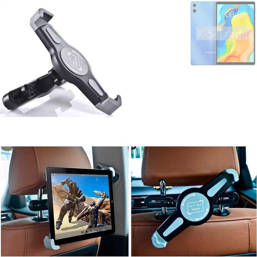 K-S-Trade Tablethalterung kompatibel mit Teclast P26T KFZ Kopfstützen Halterung 360° Auto Sitzhalterung Headrest Holder Halter Tablet PC Kopfstütze