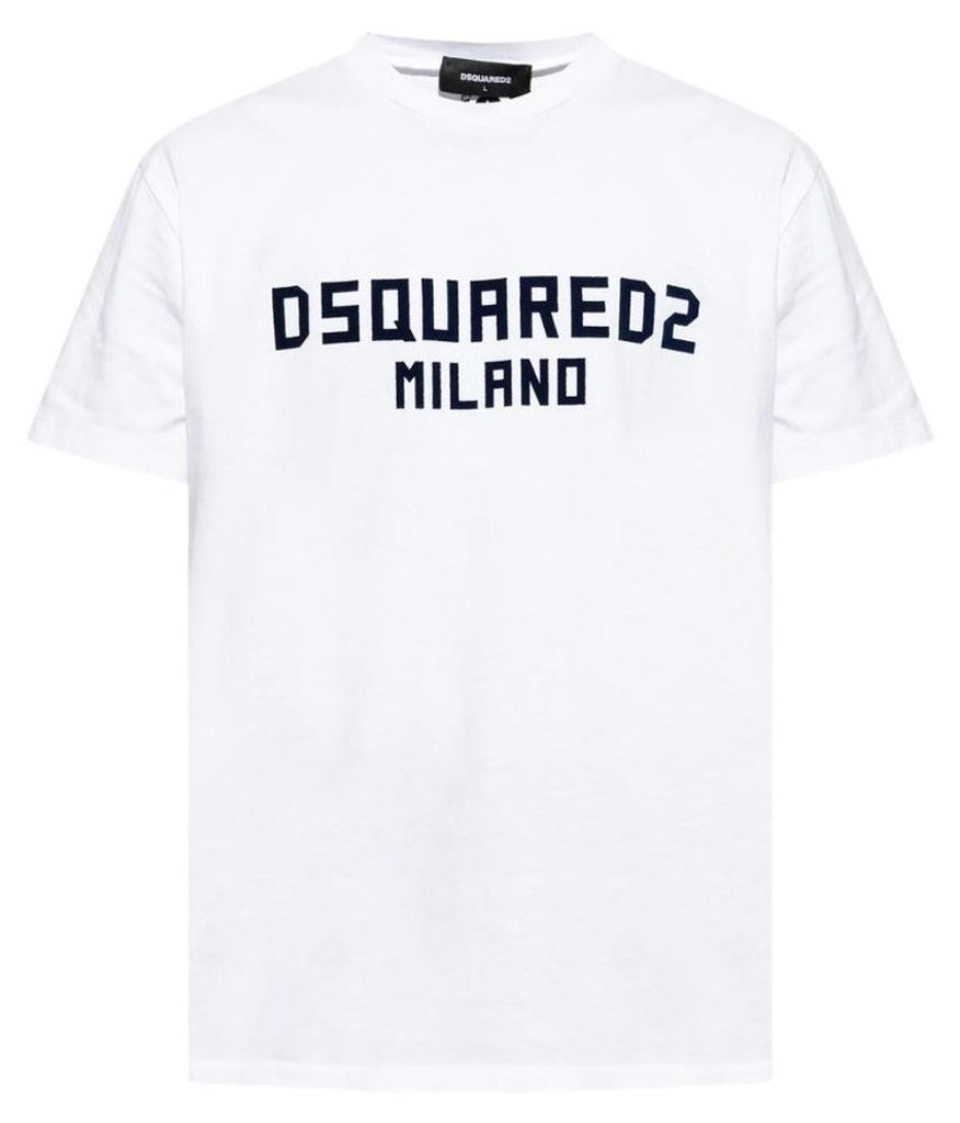 DSquared2 - "Milano" T-Shirt für Herren, Baumwolle SY3953 (M) (Weiß/Schwarz)