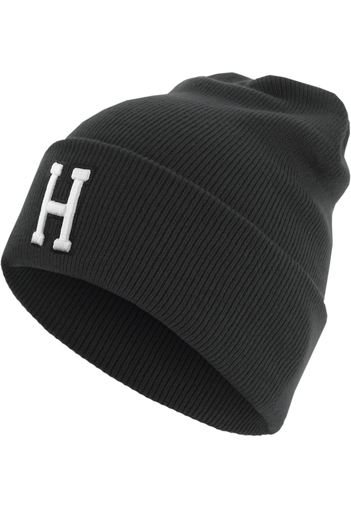 MSTRDS Beanie Letter Cuff Knit Beanie Black