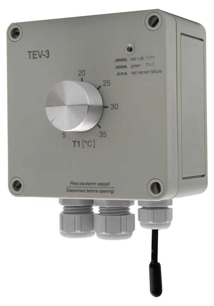 Thermostat de régulation TEV-3 réversible chauffage et climatisation