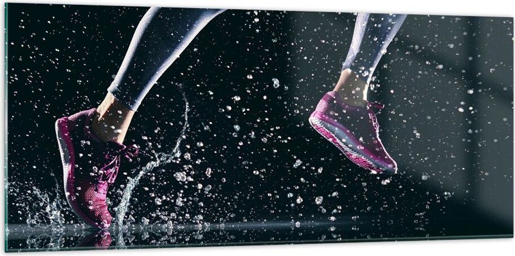 Bilder auf glas - Laufen Lifestyle Leichtathletik Schuhe - 120x50cm - Glasbilder - Wandbilder - Kunstdruck - Wanddekoration aus Glas - Glas Bilder ...