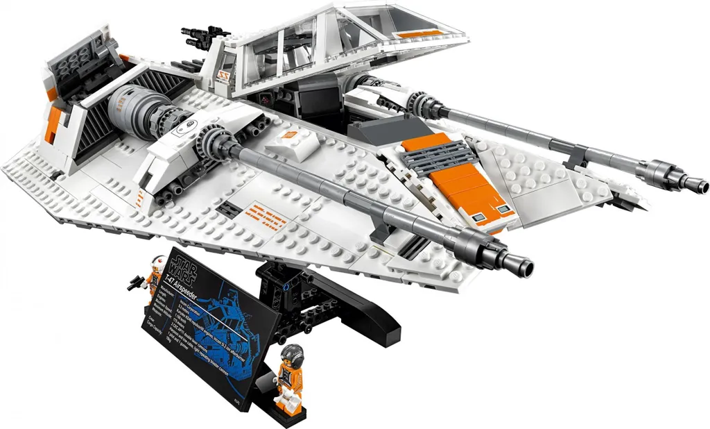 Snowspeeder Star Wars avec Harpon Mobile et Canons Laser - Modèle Gris