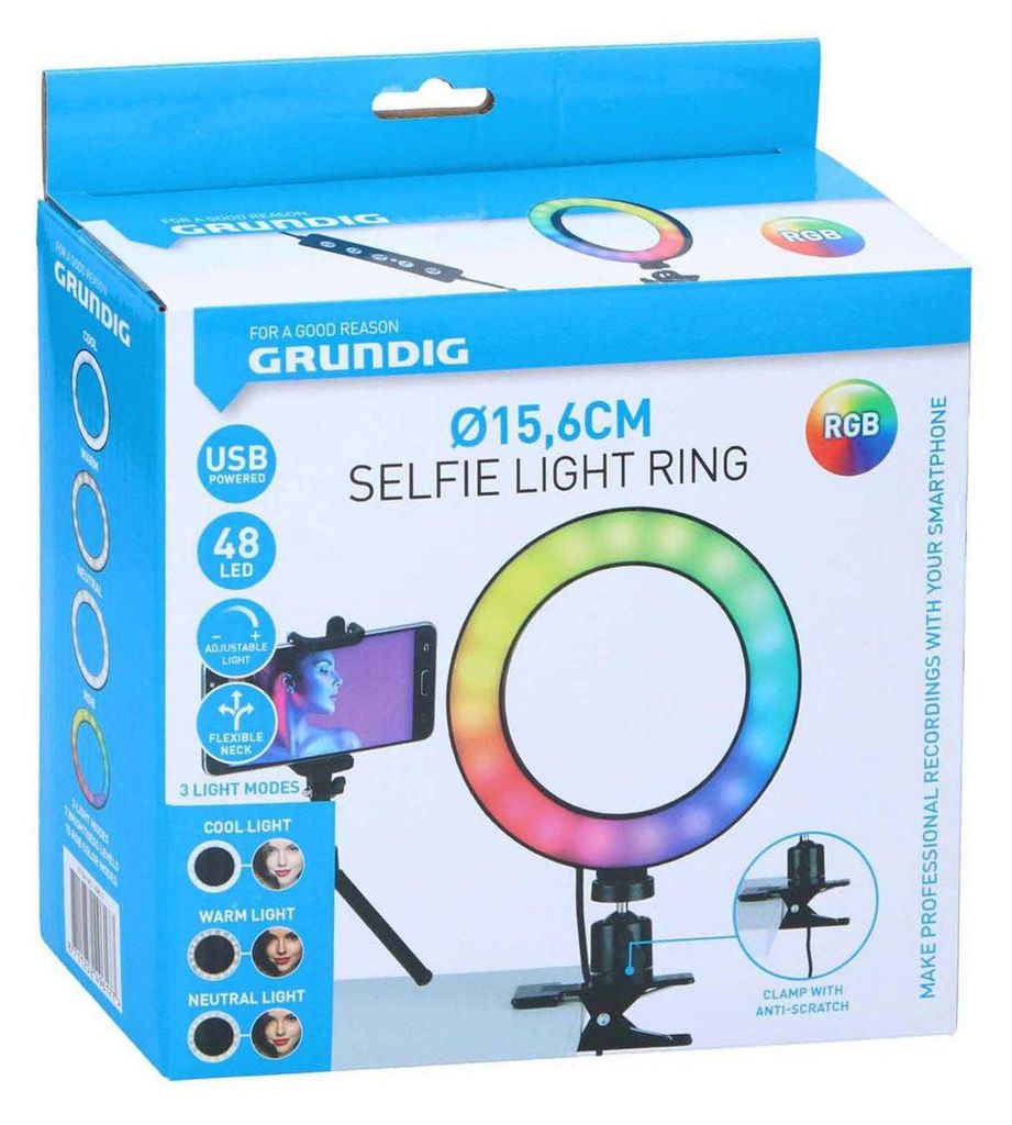 Grundig ED-96177 : Lampe annulaire RGB à clipser Image du produit 