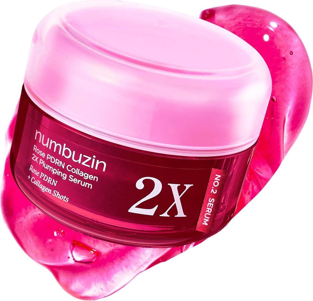 numbuzin No.2 Rose PDRN Collagen 2X Plumping Serum 30ml – Aufpolsterndes K-Beauty Gesichtsserum mit Collagen, Peptiden & Niacinamide