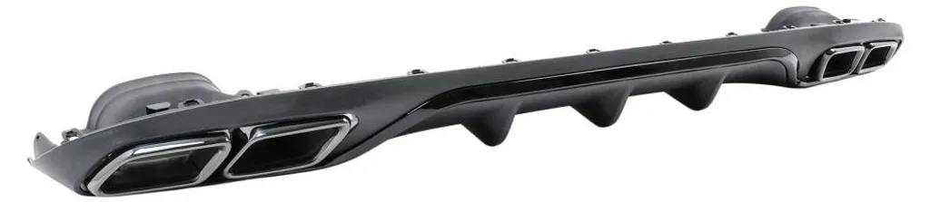 Diffuseur arrière look E63 avec sorties noires Mercedes W213 standard - 3
