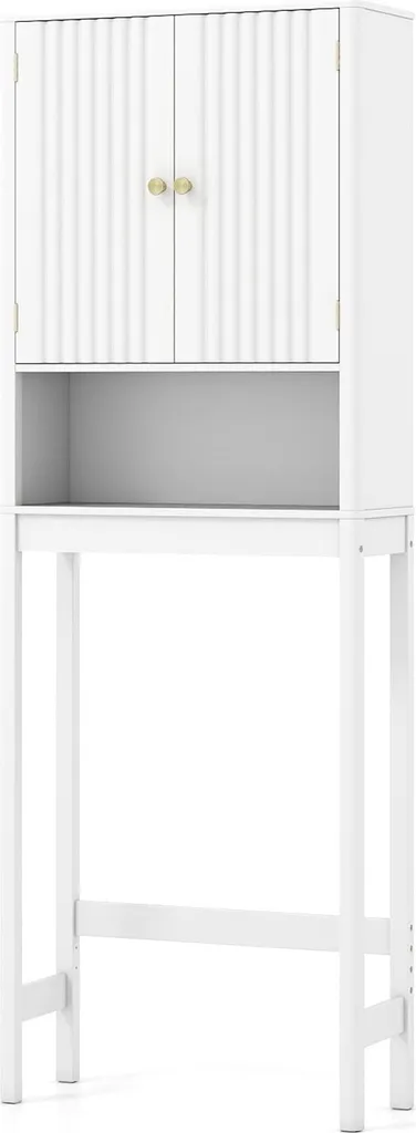 Armoire toilette suspendue pour gain de place - Rangement mural blanc MDF