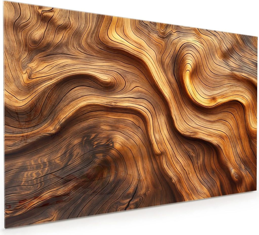 Küchenrückwand Spritzschutz Glas mit Motiv Holzstruktur 40 x 40 cm