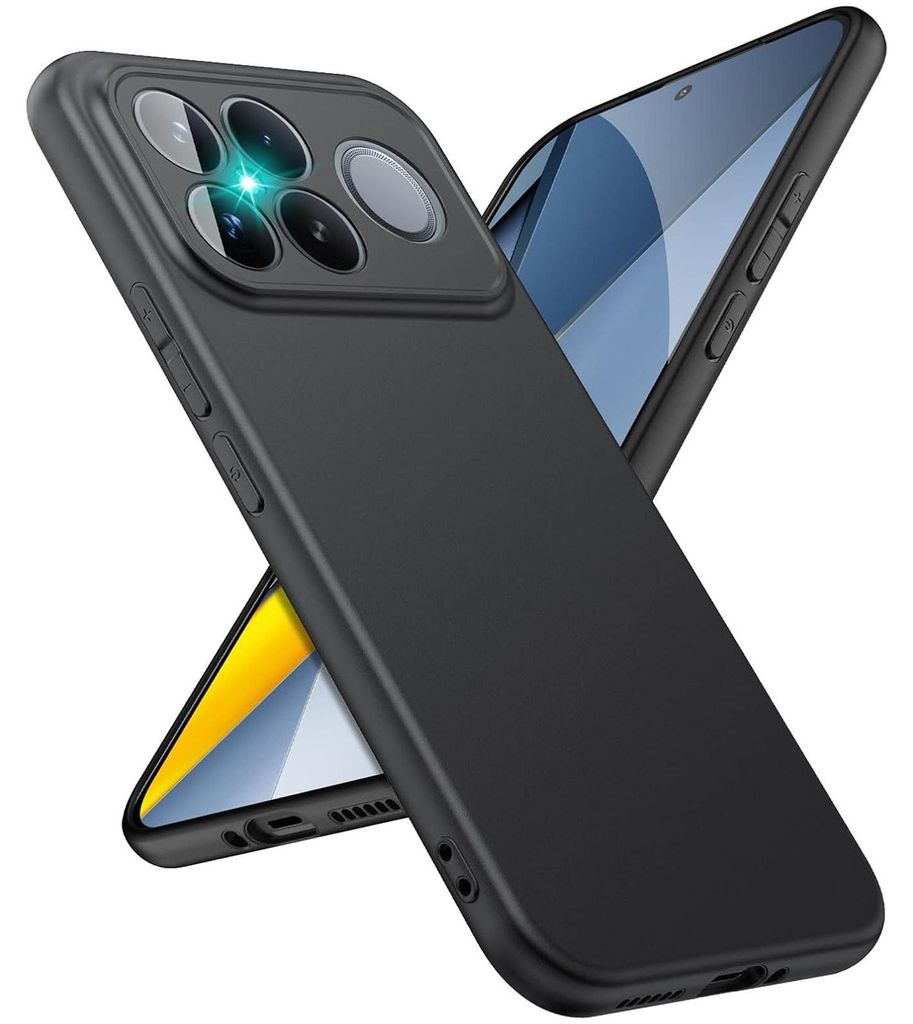 Silikon Hülle für Xiaomi Poco F8 Ultra Schutzhülle Matt Schwarz Backcover Handy Case