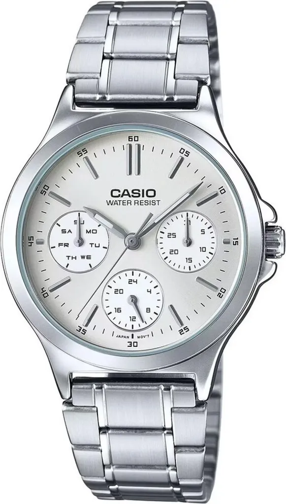 Montre étanche avec calendrier Casio LTPV300D7A - Trois sous-cadrans