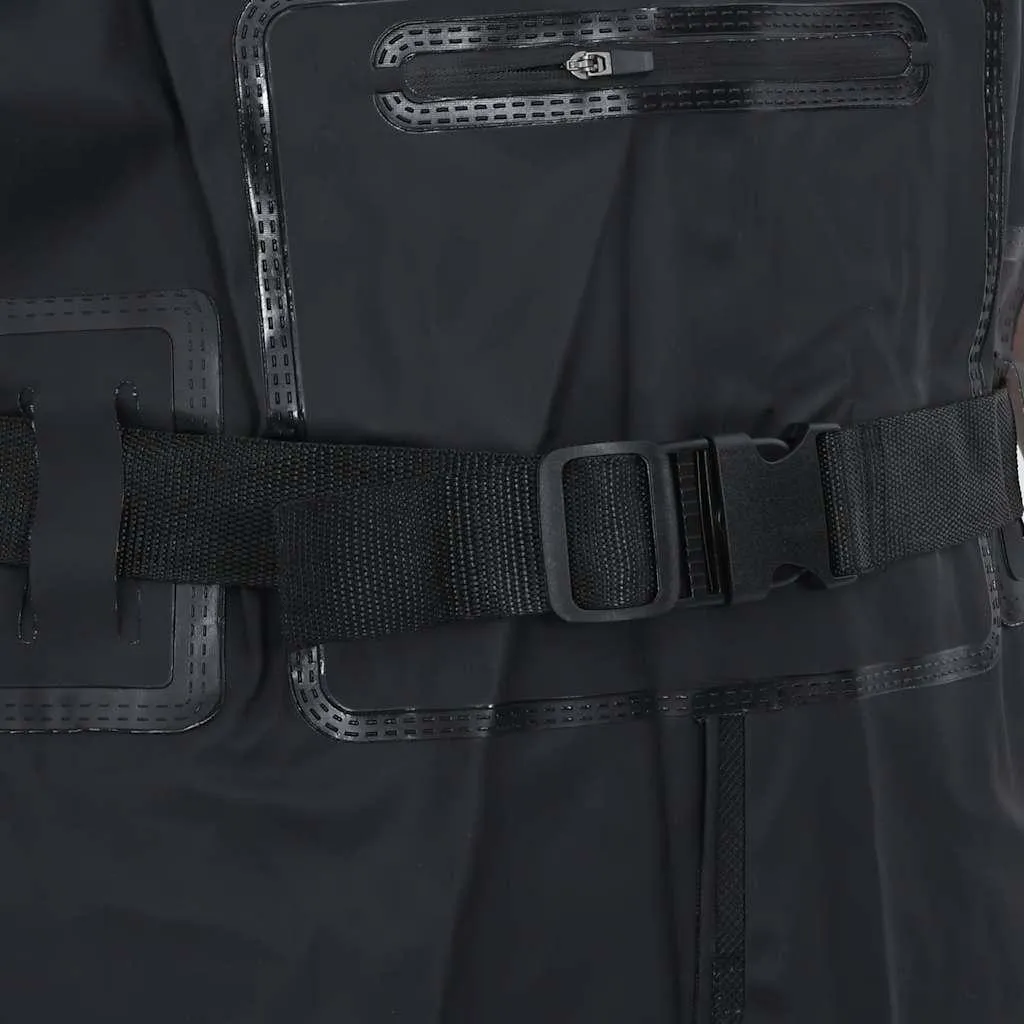 Waders Taille 42 Noir avec Bottes Soudées et Ceinture de Sécurité