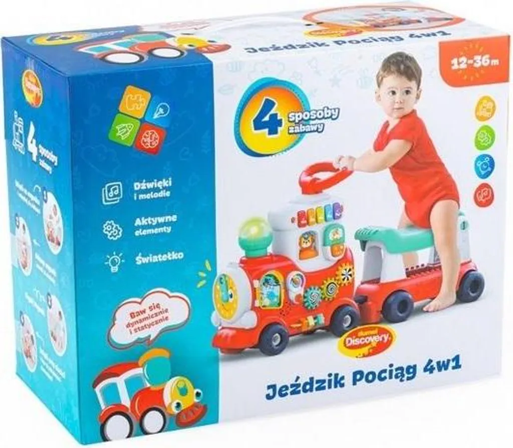 Trotteur et Porteur Bébé Évolutif Train Rider avec Activités Éveil DIY