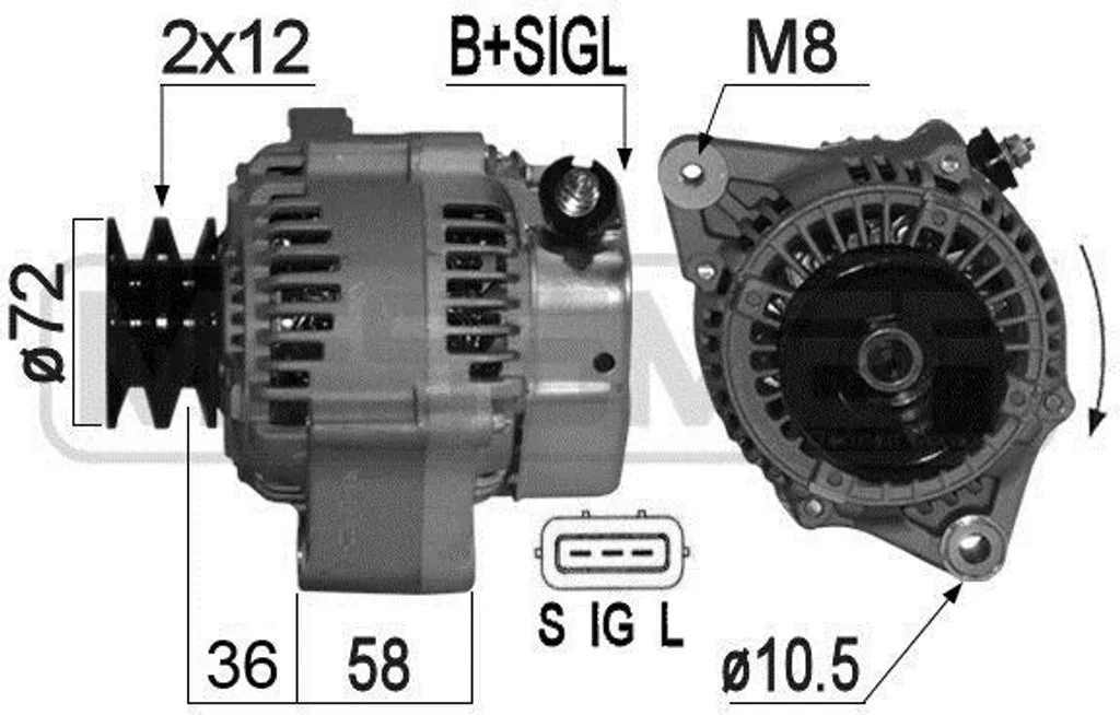 Alternateur ERA 209250A pour Toyota 4 Runner - OE 27060-67030 Qualité