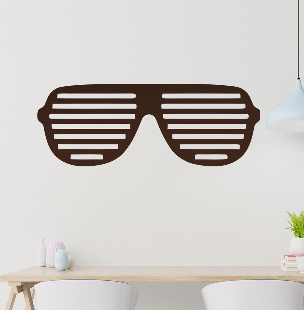 skibrille Wandtattoo in 6 Größen - Wandaufkleber Wall Sticker - Dekoration, Küche, Wohnzimmer, Schlafzimmer, Badezimmer