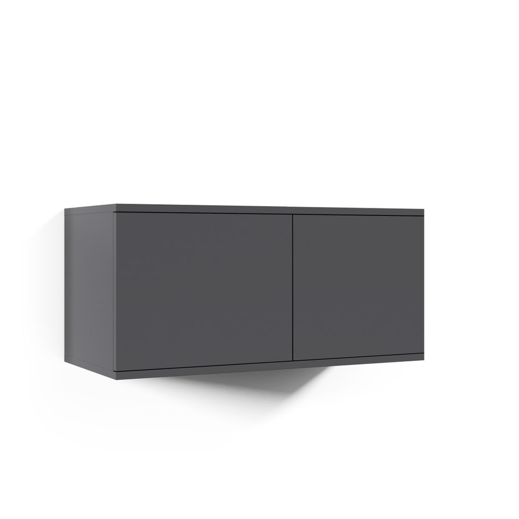 Hängeschrank 100 cm "Modulo", Wandschrank, Graphit, moderne Produktbild 