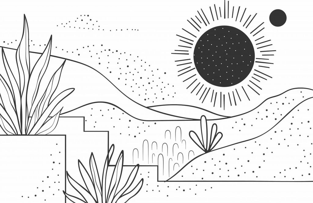 Plakat 86,4x56,8cm Linearer Landschaft