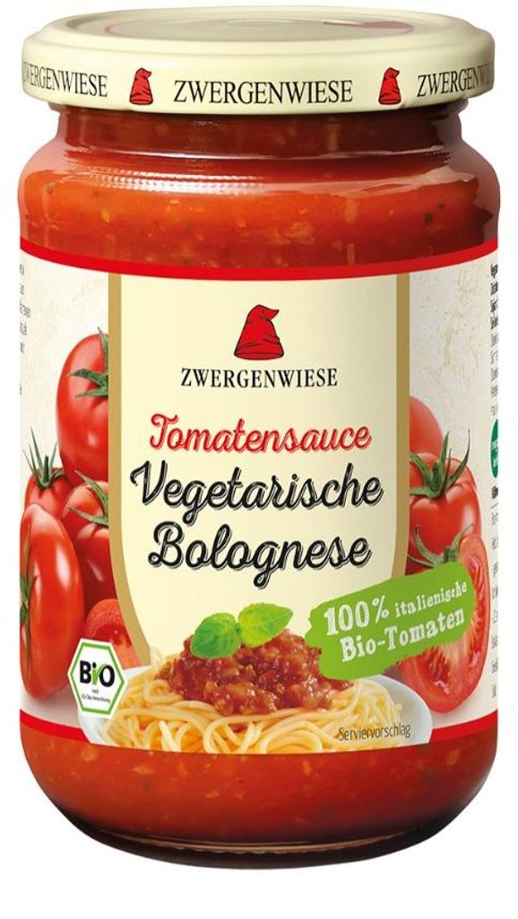 SOS WEGAŃSKI BOLOGNESE BEZGLUTENOWY BIO 340 ml - ZWERGENWIESE