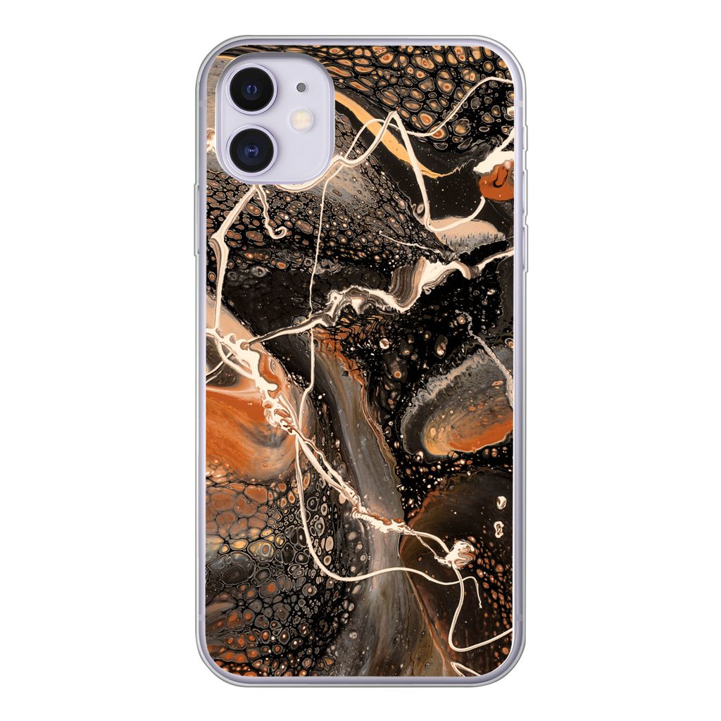 MuchoWow Handyhülle Schutzhülle Hülle für iPhone 11 Farbe - Design - Abstrakt Silikon Softcase Handy Hülle - Handytasche