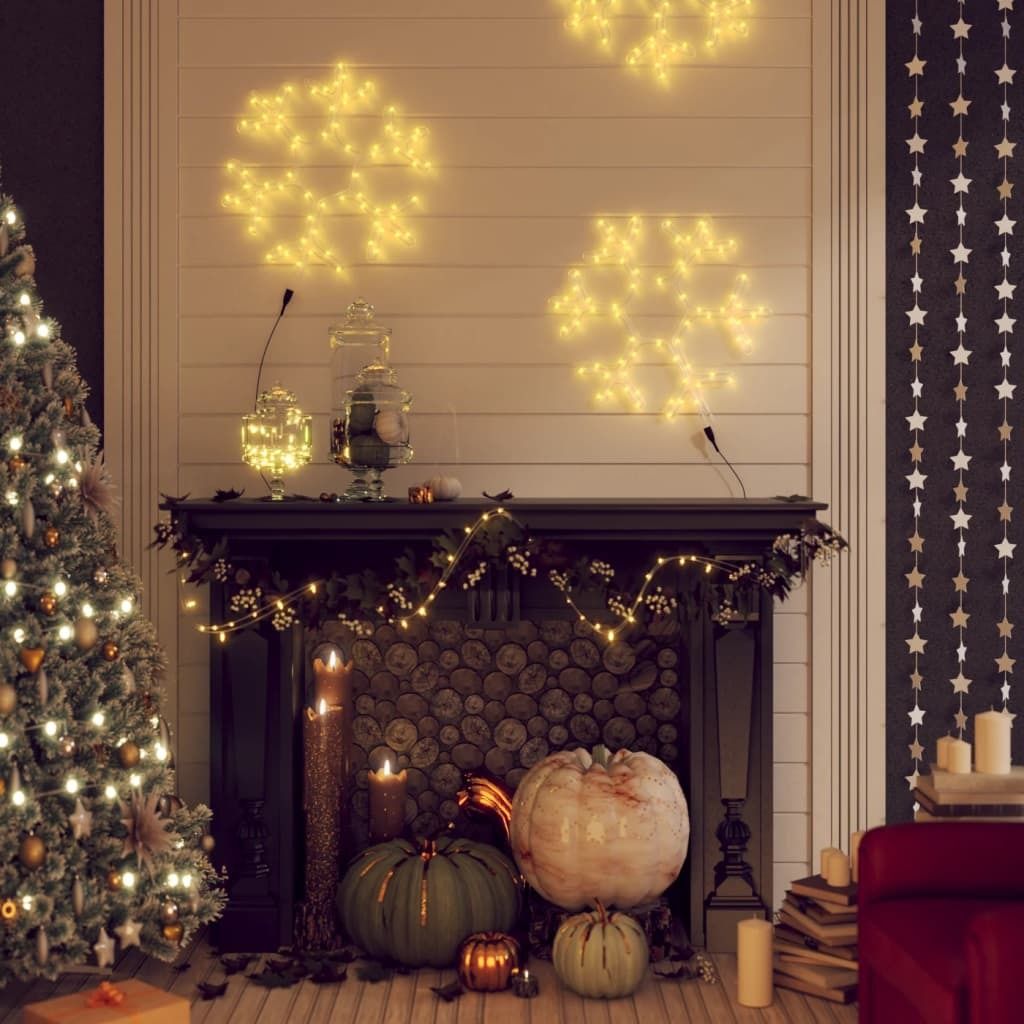 Möbel LED-Silhouette Schneeflocke 72 LEDs Warmweiß 38x37 cm - Weihnachtsgirlanden 343294