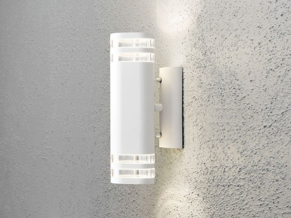 Design LED Außenwandleuchte Up Down zur Fassadenbeleuchtung, Außenleuchte, Weiß
