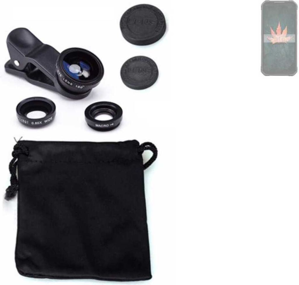 K-S-Trade Smartphone Kamera Linsen Set Kompatibel mit iiiF150 Air1 3in1 Clip-On Kamera Adapter Macro Weitwinkel FishEye Fischauge Objektiv Linse