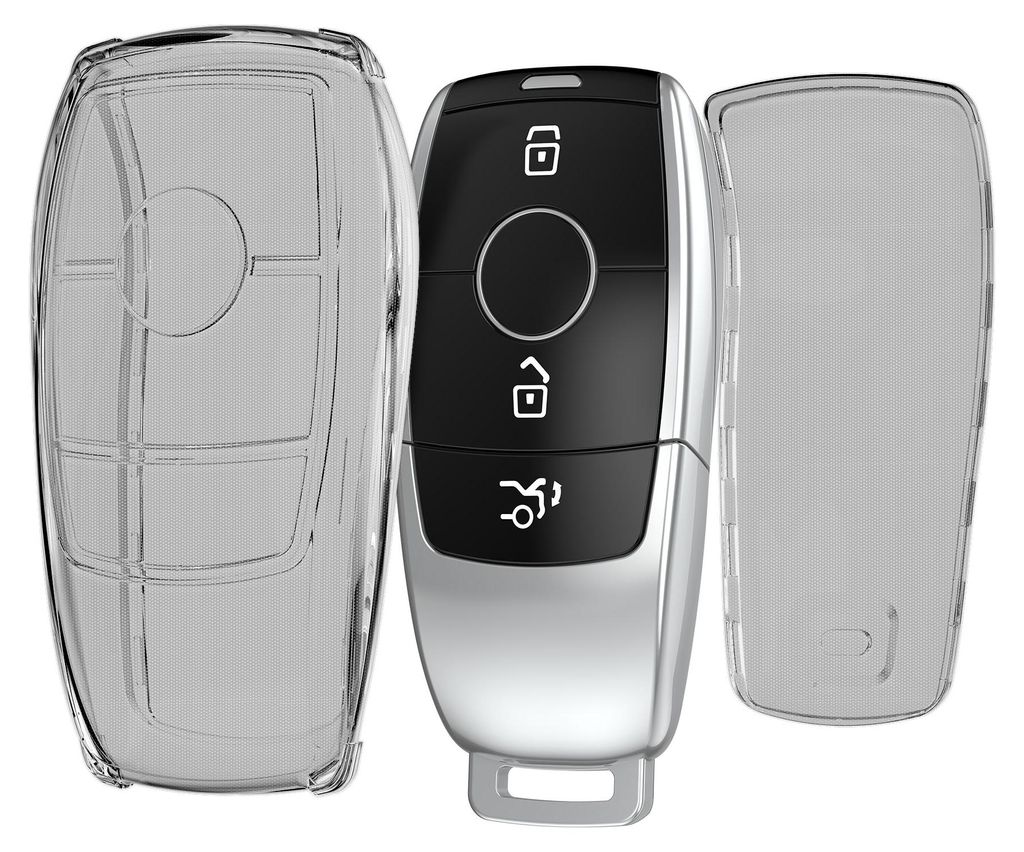 kwmobile Schlüsselhülle für Mercedes Benz Smart Key Autoschlüssel (nur Keyless) Hülle - Autoschlüssel Schlüssel Hülle aus TPU Silikon -