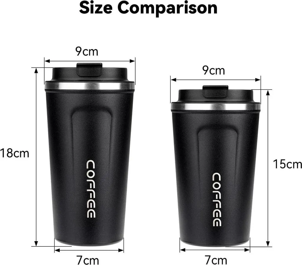 Tazza da caffè in acciaio inossidabile tazza termica da 380/510ML Thermos a prova di perde borraccia termica da viaggio bottiglia d'acqua con tazza isolata  15