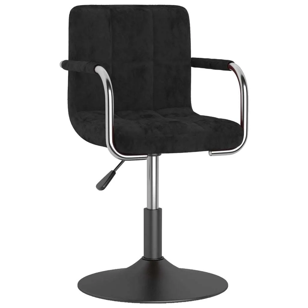 Sedia vidaXL Velluto Nero: Design Contemporaneo per Interni Chic - 9