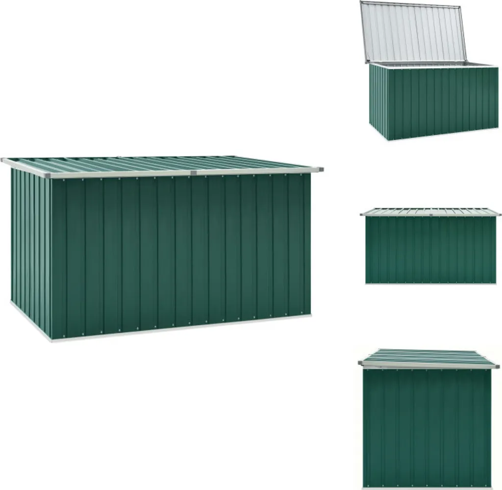 Coffre de Jardin Anti-Humidité Vert 171 cm - Solution Stockage Extérieur XXL