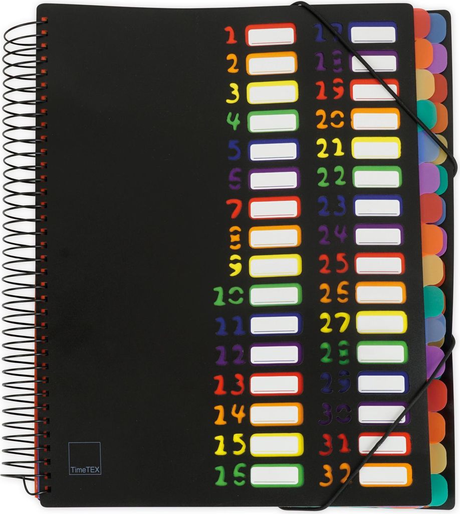 TimeTEX Tisch-Fächermappe 1-32 A4, farbig mit Produktbild 